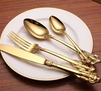 

Royal stainless steel golden cutlery gift set