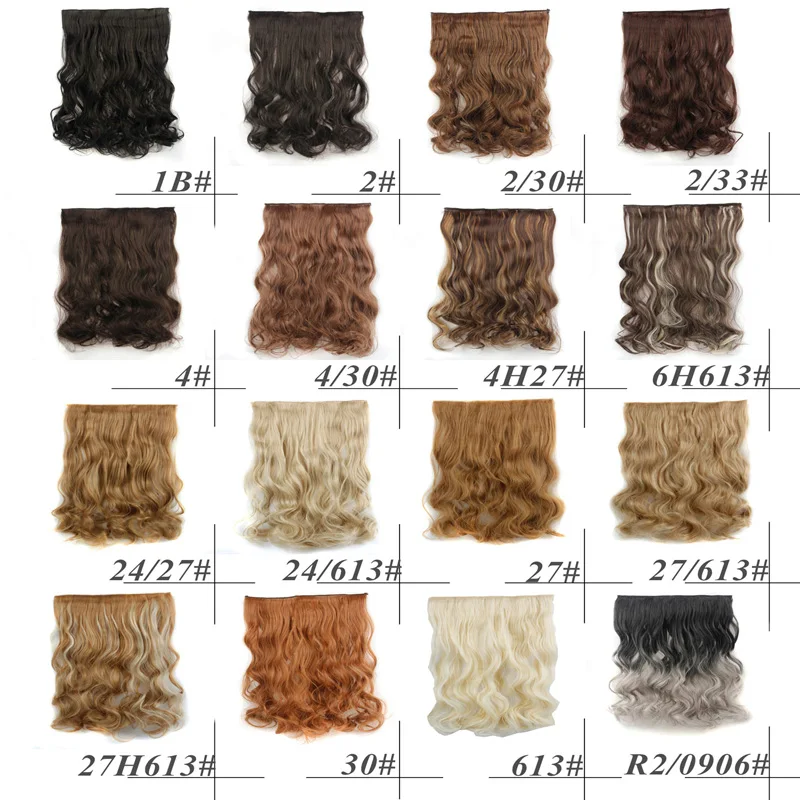 synthetic long clip in hair extension 