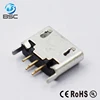 Vertical B type female 180 degree Micro USB socket connector 5P Direct Plug-in for charging Mobile phone