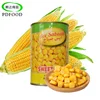Organic sweet corn canned of different weight