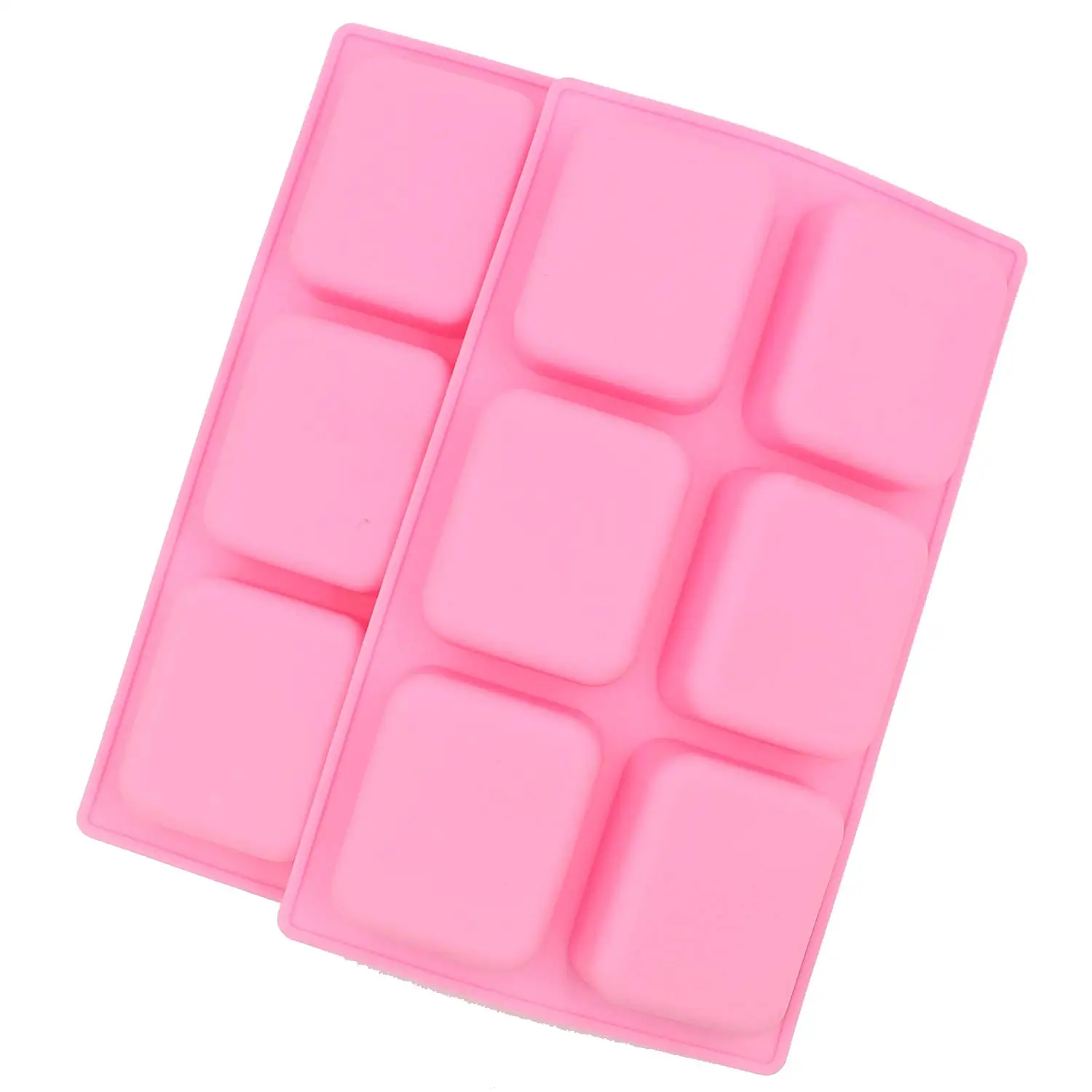 

6 cavity silicone soap mold rectangle