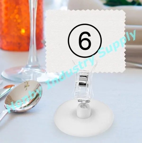 Small Adhesive Base Swivel Table Card Clip Holder Buy Table Card Clip