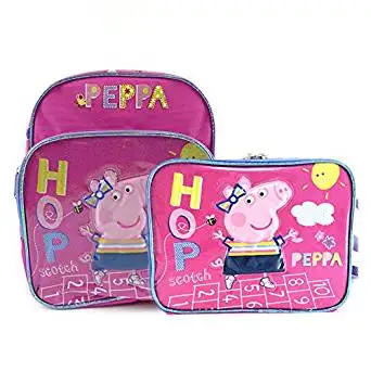 peppa pig backpack and lunch bag