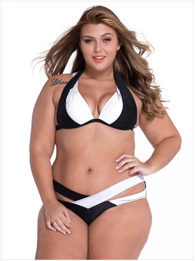 black and white plus size bathing suits
