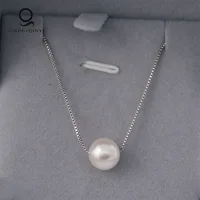 

New design 925 sterling silver chain jewelry,real fresh water pearl pendant necklace