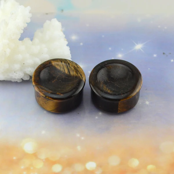 

New Arrival Double Flared Natural Stone Ear Gauge Body Piercing Jewelry, Picture shows