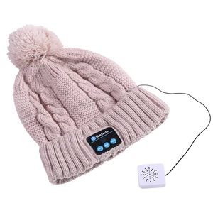 Winter Knit Beanie Built Wireless Stereo Headphones