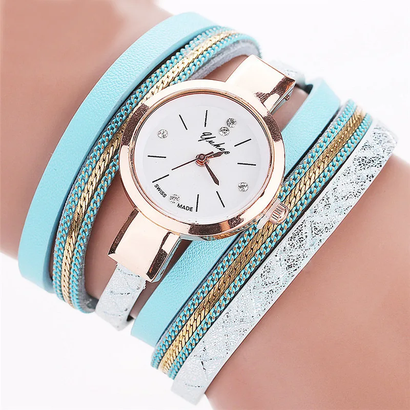 

Free Shipping Fashion Leather Bracelet Casual Women Wristwatch Luxury Brand Quartz Watch Wholesale WW079, 6 different colors as picture