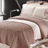 high quality embroidery cotton quilted bedspread from China