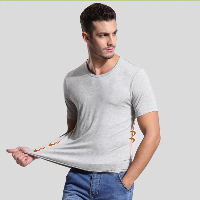 

China Factory OEM O-Neck spandex Tshirts Blank T Shirts Bamboo Tshirts For Men, Customized