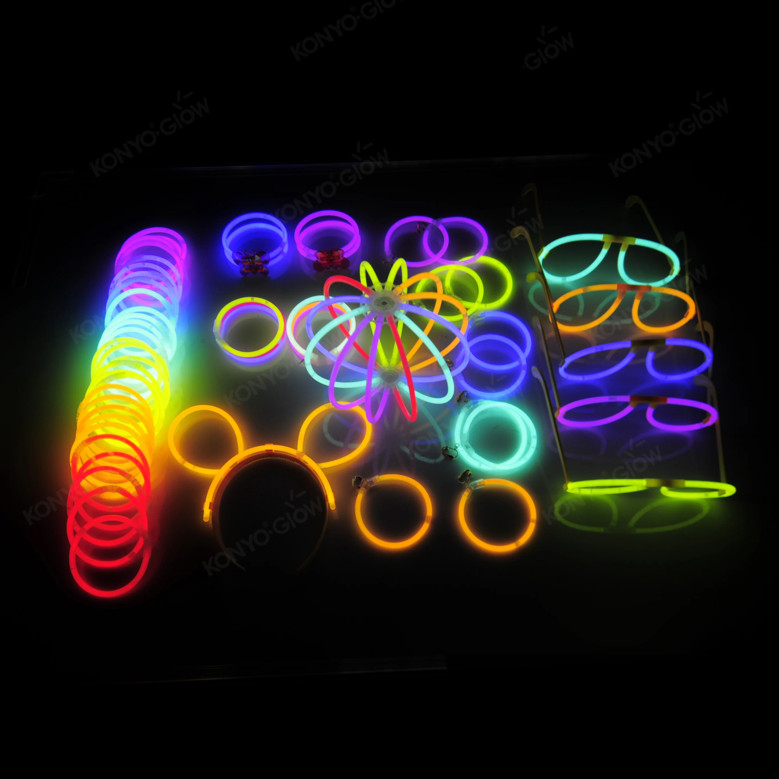 223 Pcs Glow  Stick Party  Pack Multi Color Glow Party Set  