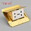Hot selling 110V-250V square electrical copper power floor outlet socket box