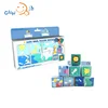 Bathtime tub toddler educational cartoon animals DIY Toy magic cube water baby bath toys soft small jigsaw puzzle EVA foam cubes