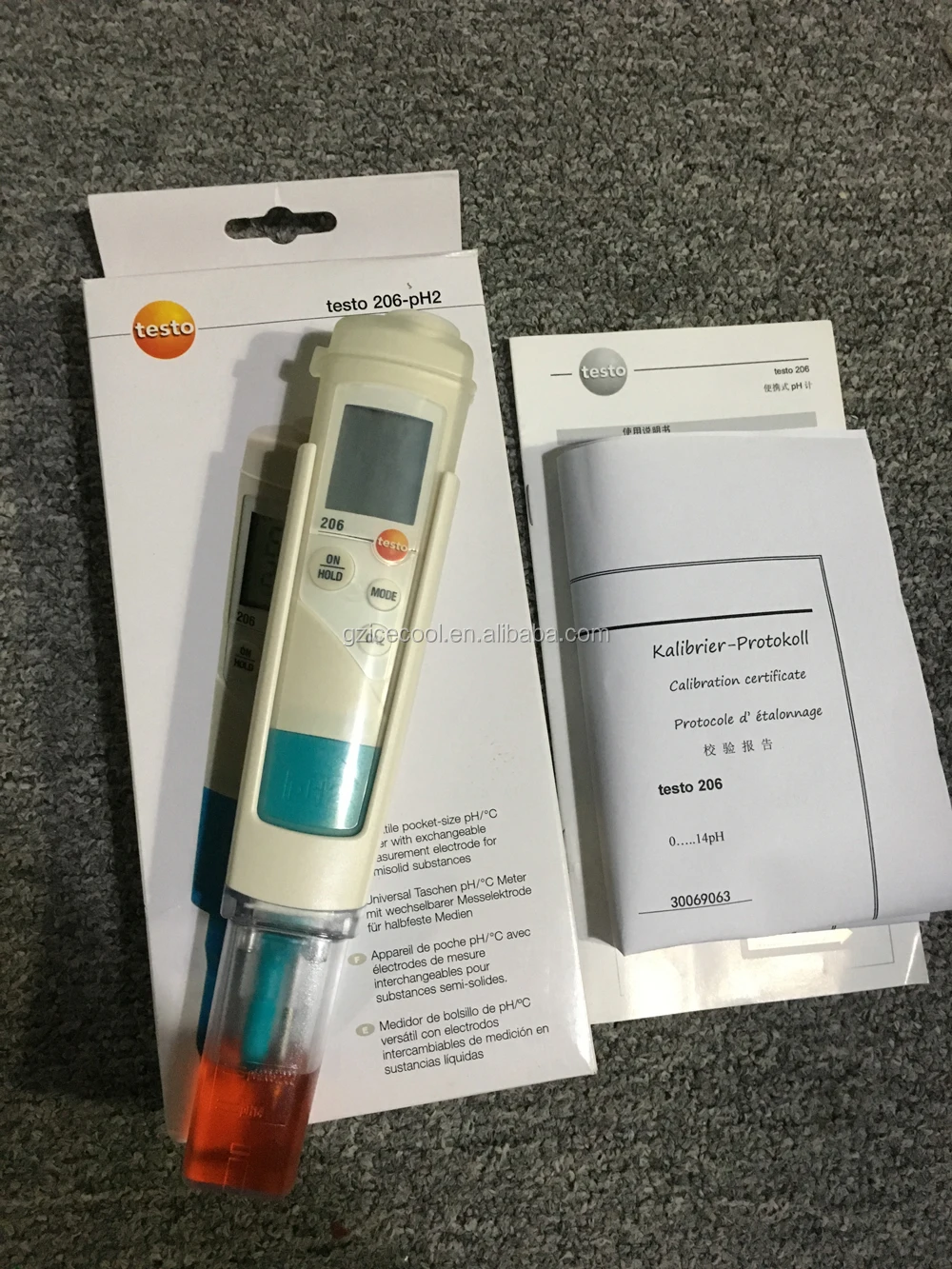Original Testo 206ph2 Ph Meter No.0563 2062 For Milk And Fruit Semi