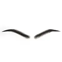 

K.S WIGS Woman One Pair Eyebrows 100% Human Hair Handtied Invisible Lace False Eyebrows