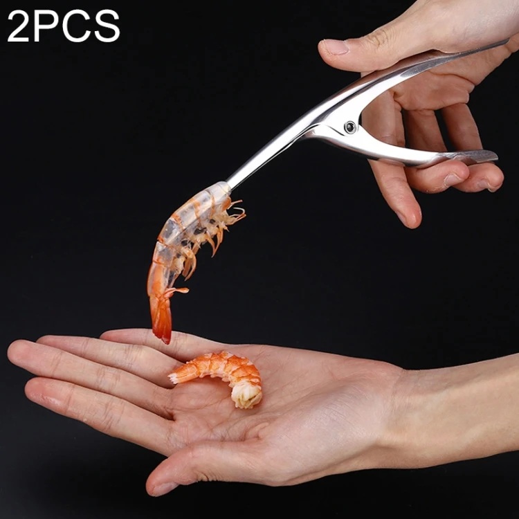 

2 PCS 304 Stainless Steel Shrimp Shelling Tool Seafood Shell Remover Kitchen Gadgets, Customized