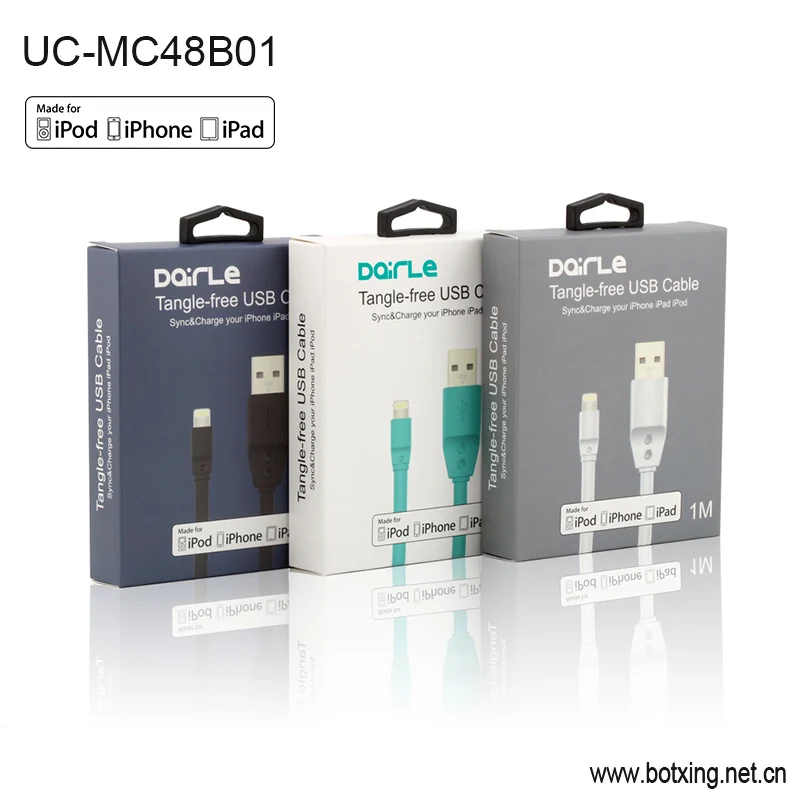 

MFI Certified Speed Fast Charger 8 pin usb 180 degree cable for iPad