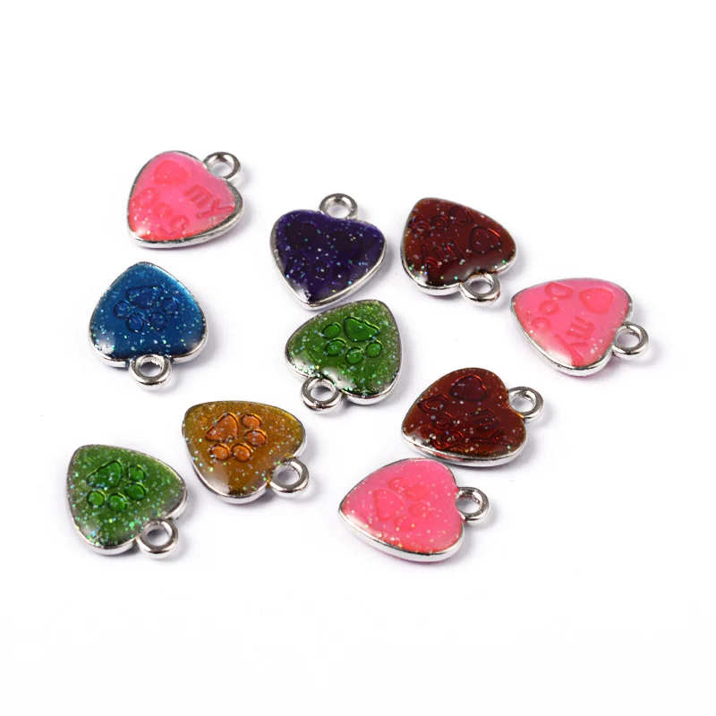 

PandaHall Platinum Metal Color Enamel Alloy Charms, Mixed color