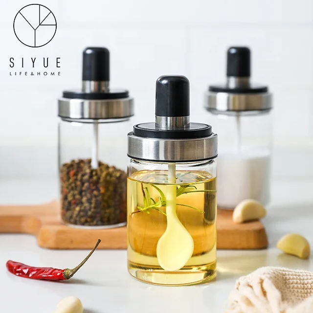 

Glass Apothecary Airtight Atorage Jar With Scoop 2080
