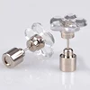 Flower Shape Light Up Blue Red LED Bling Ear Studs For Party Accessories