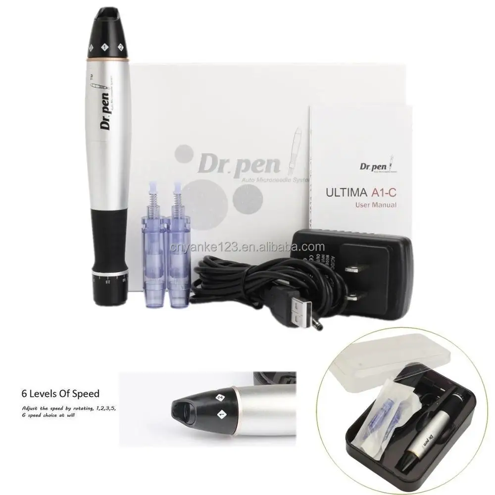 

Electronical Derma Pen Auto Derma Roller Microneedle Skin Theraph Dermapen, Black
