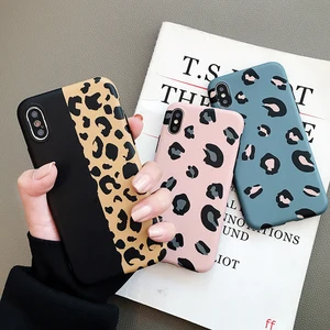 Free Shipping OTAO leopard Phone Case For iphone X 8 7 6 6s Plus Luxury Mobile Cover For iPhone XS MAX XR Coque