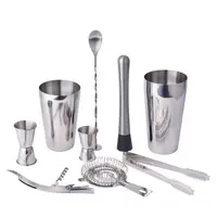 

Stainless steel 750ml shaker cocktail set with stand custom logo barware set