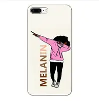

Best 2bunz Melanin Poppin Aba Soft Clear Phone Case for iPhone X 6 7 8 plus 5 5s se 6s XR XS Max Fashion Black Girl Cover