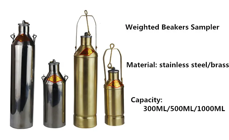 Stainless Steel Bottom Sampling Can Bottle Sampler Oil Petroleum Tanker 
