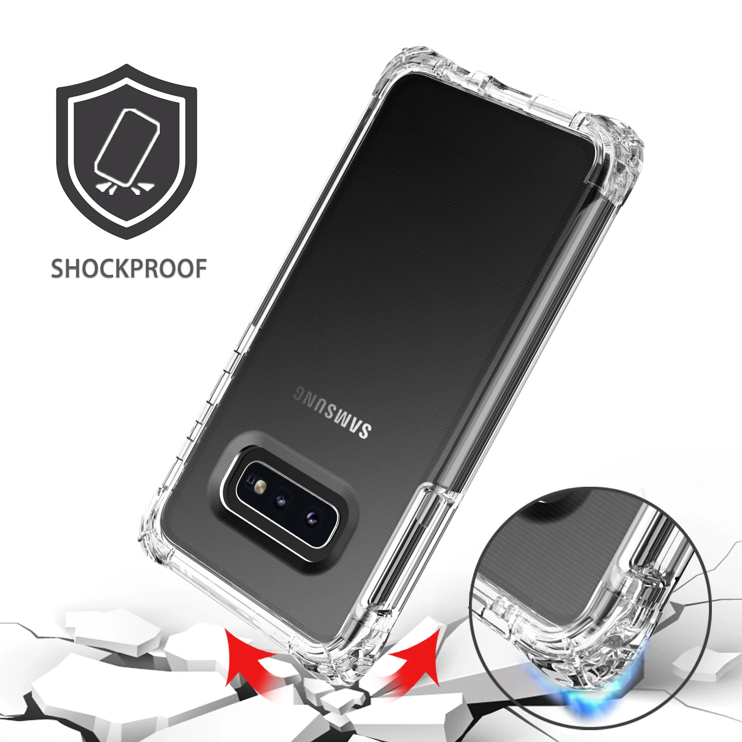 

Shockproof Three Layer Case Phone Cover Mobile Phone Cover Case For Samsung Galaxy S10E