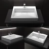 Corians Lavabo Acrylic Solid Surface Artificial Stone Toilet Bathroom Wash Basin