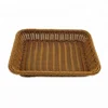Plastic pp rattan woven wholesale bread baskets - Pp Rattan Tray Basket
