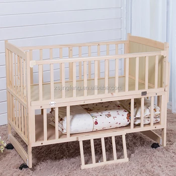 High Quality Cheap Price Useful Newborn Wooden Swing Crib With