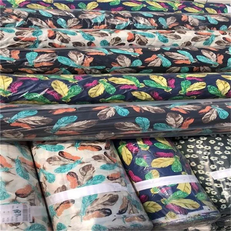 
China new design 100% polyester peach skin printed microfiber fabric stock lot in rolls 