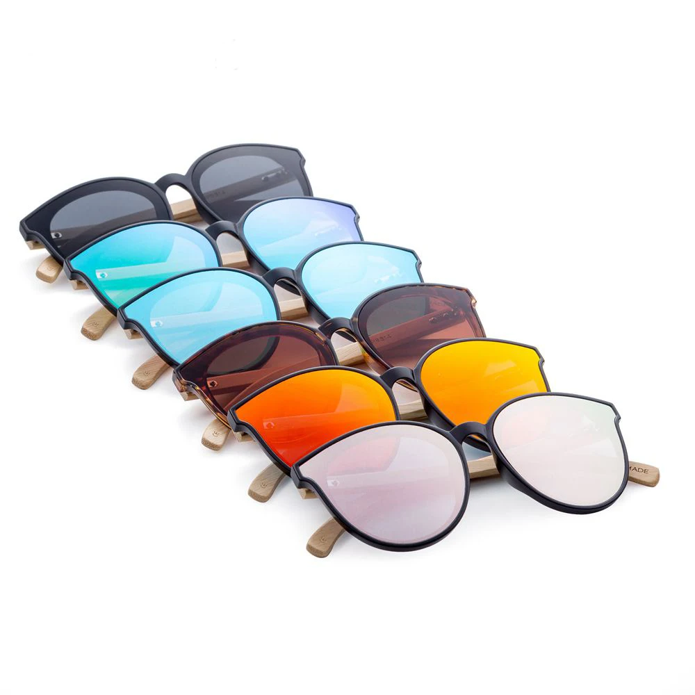

Custom logo PC wood bamboo sunglasses wholesale unisex handmade galasses