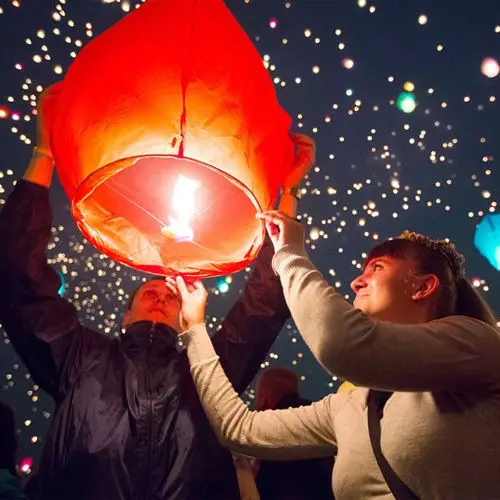 
Boomwow 20 packs red eco friendly 100% biodegradable wishing sky paper lanterns for birthdays weddings christmas 