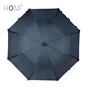 Air Vents Dark Blue EVA Handle Long Shaft Double Canopy Windproof Promotional Golf Umbrella