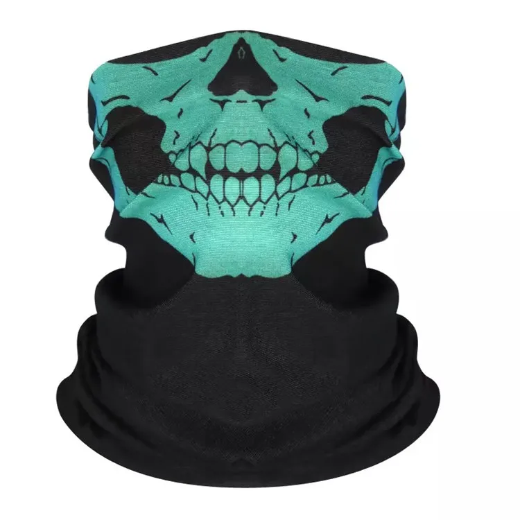
Multifunctional skull print bandana seamless headwear neck tube bandana 