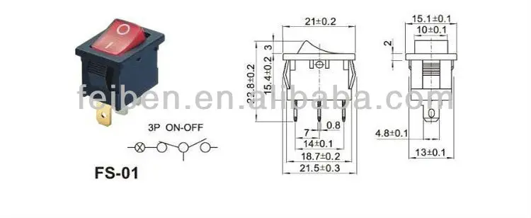 On-Off-On Round Rocker Switch