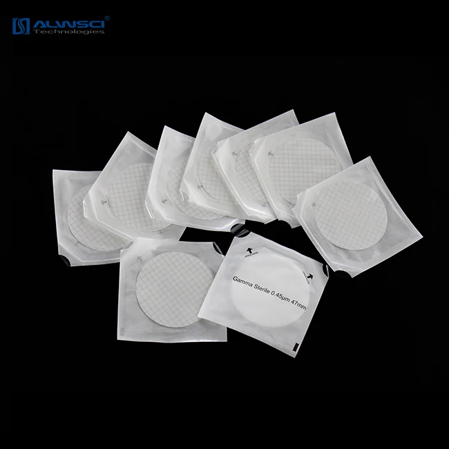 ALWSCI Sterile MCE Gridded Membrane Filter Diameter:47mm MCE Membrane Filter Pore:0.45 Micron,Pack of 100