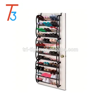 36 Pair Black Over The Door Hanging Shoe Rack Shelf Organiser Hook Storage Buy Rak Mantel Dan Sepatu Kubus Penyimpanan Rak Tubular Rak Penyimpanan Product On Alibaba Com