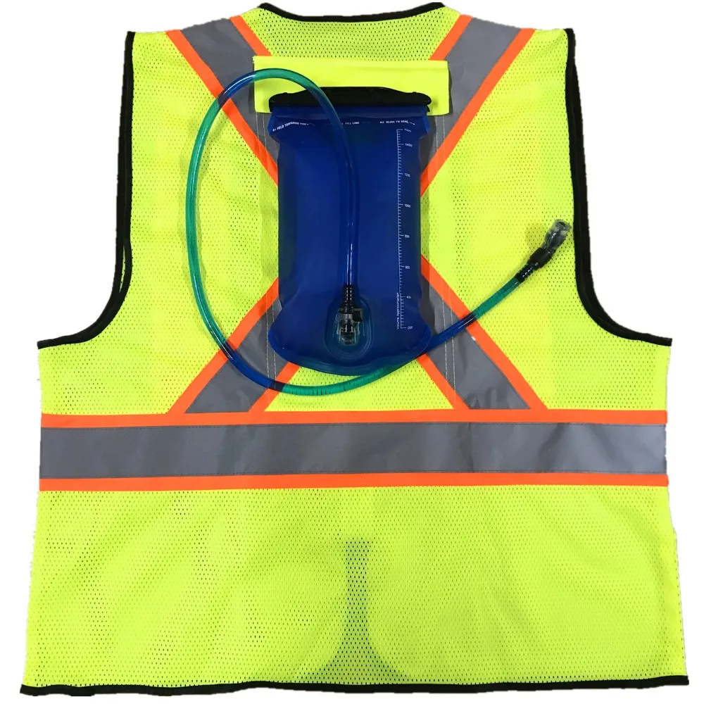 Reflective Construction Safety Vest With Water Bladder Buy High