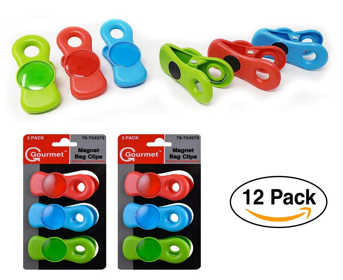Fridge Magnets 12 Pack Grips Magnetic Clips All-Purpose Home School Classroo