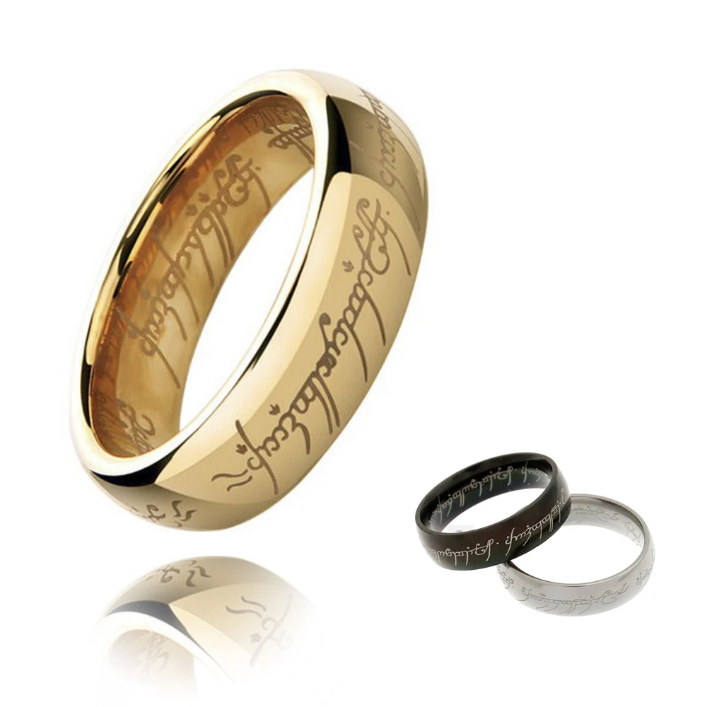 Hot selling H Letters One Ring To Rule Them All Male Titanium Stainless Steel Men Rings