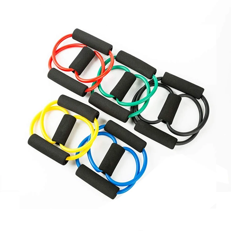 8 Figure Stretch Bands Yoga Sports Exercise Band Resistance Tube Straps Yoga Bands