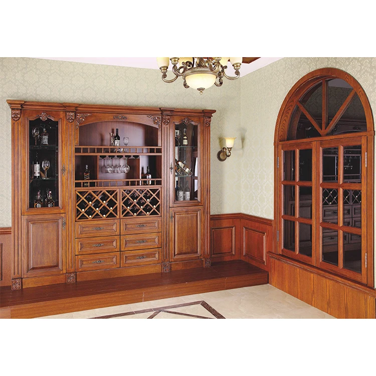 MDF board frame solid wood home furniture wine cabinet