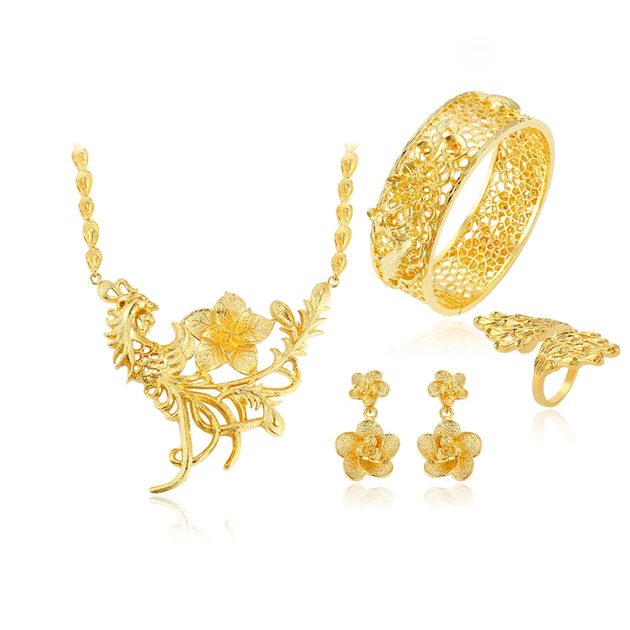 

xuping 24k dubai gold jewelry big costume jewelry sets