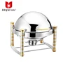 Hot sale top quality hotel restaurant round design stainless steel buffet service dish chafing dish chafer dishes food warmer