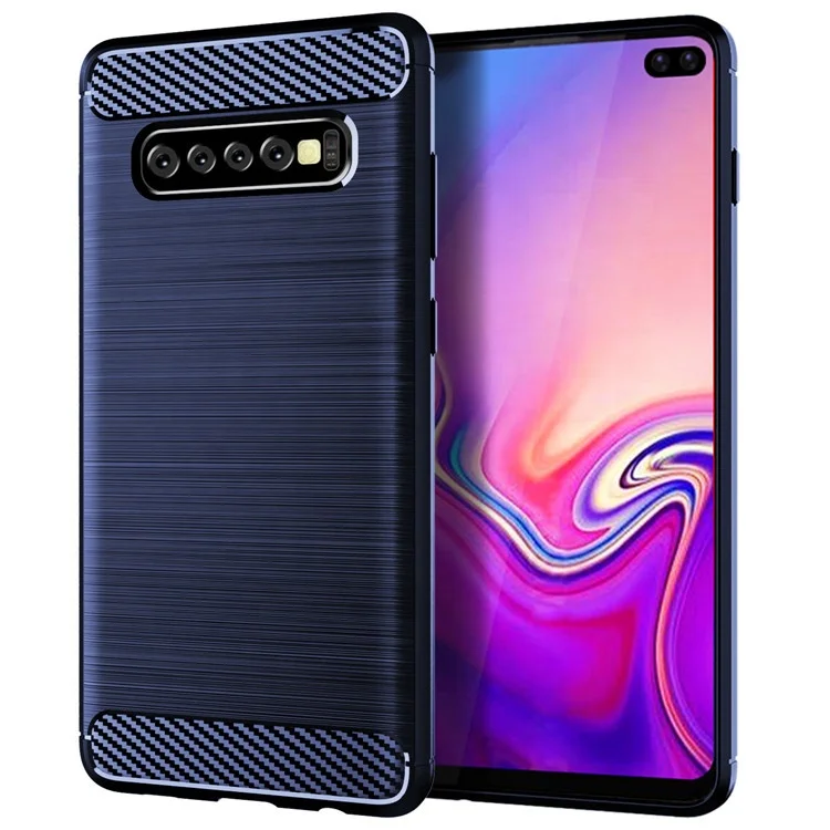 

2019 Newest trendy classic soft TPU brushed texture 6.4 inch mobile phone back cover case for Samsung galaxy S10 plus