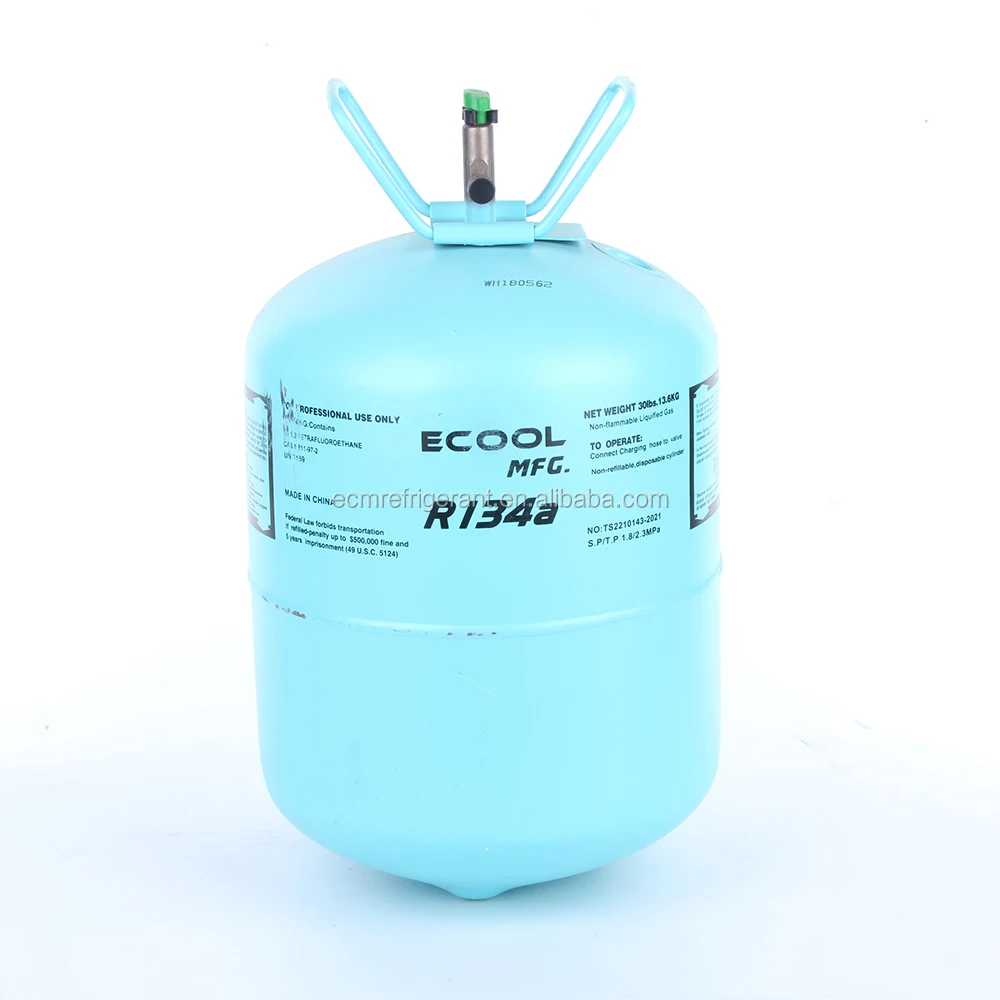 Refrigerant refilling R134a gaz 134 gas cylinder
